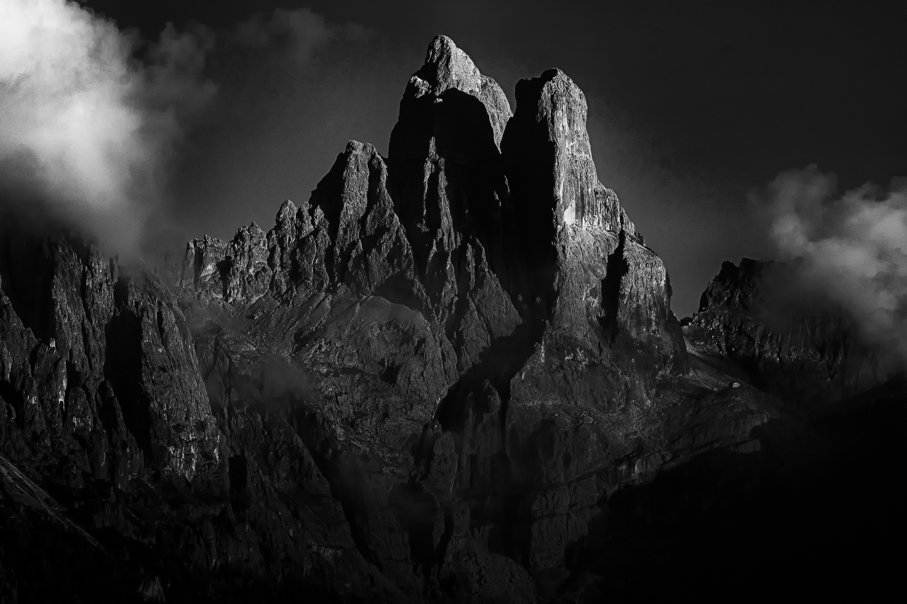 Tramonto autunnale sulle Pale di San Martino