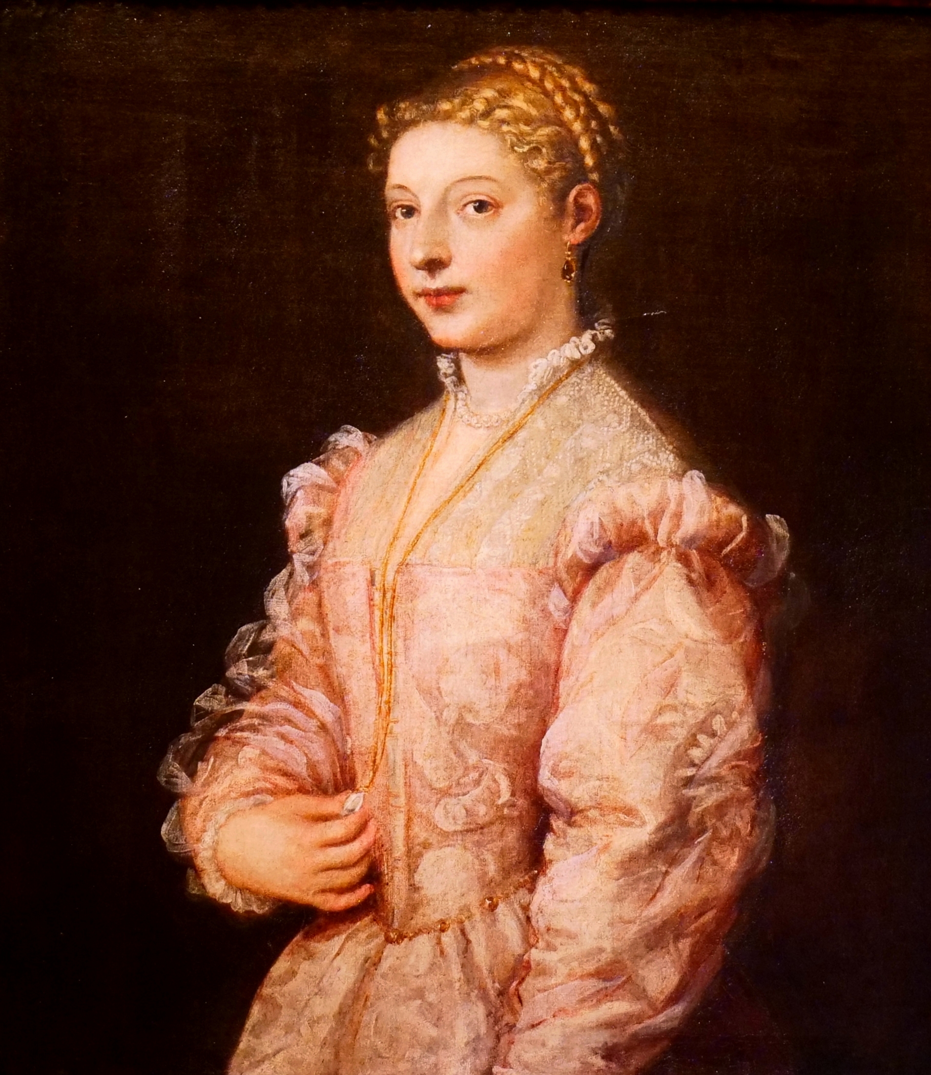 Tiziano Vecellio "Ritratto di dama" 1545-1546