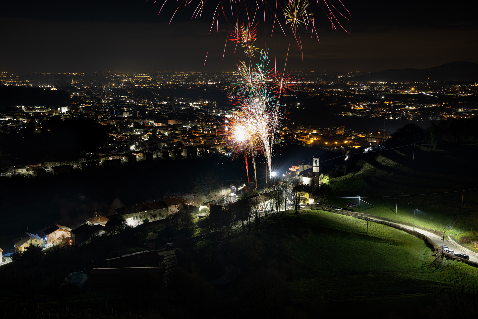 Fireworks feast of San Mauro in Bruntino