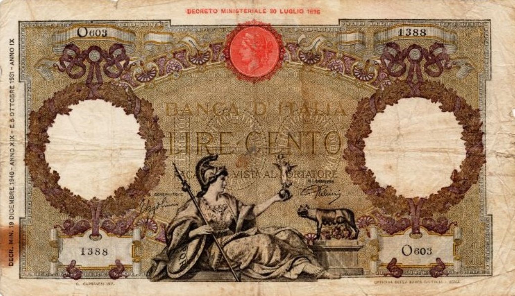 One hundred lire