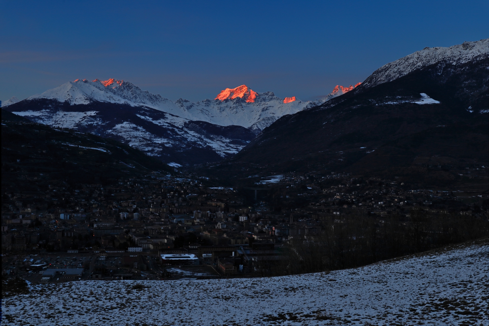 Grand Combin at sunset