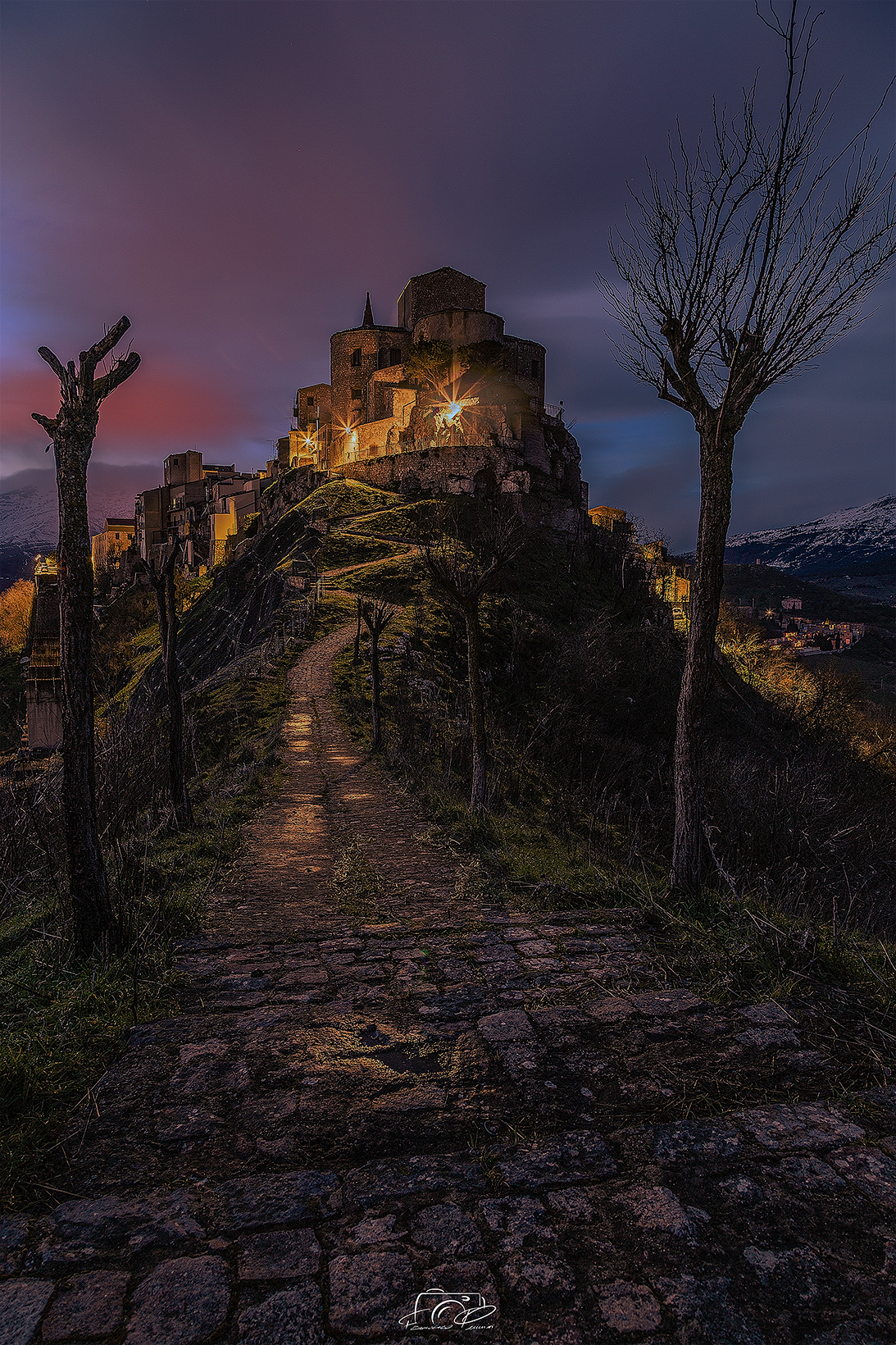 Petralia Soprana al tramonto