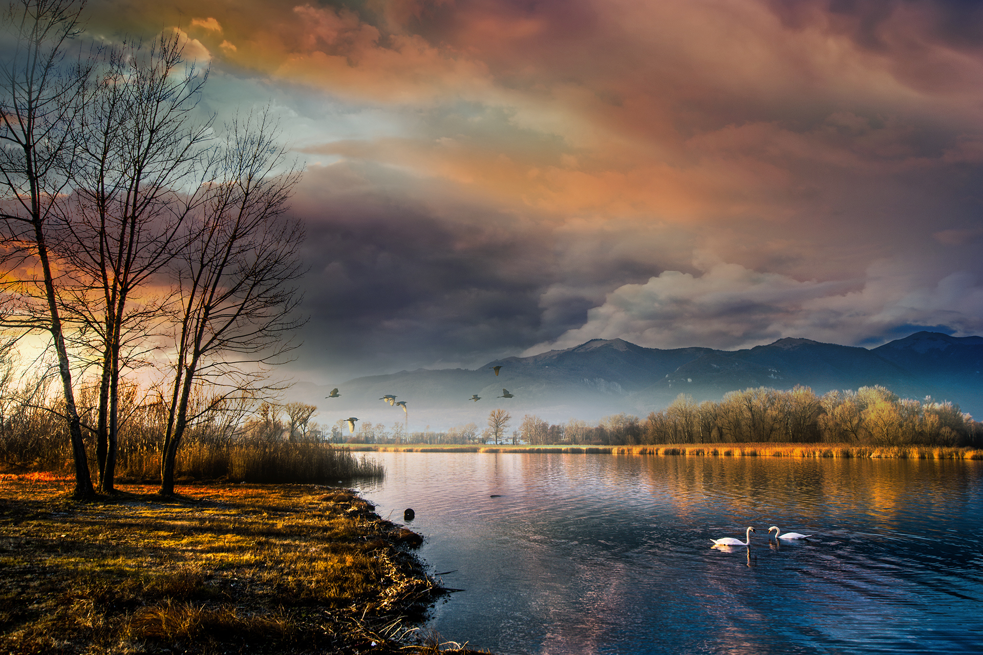 Lake Pusiano - Sunset