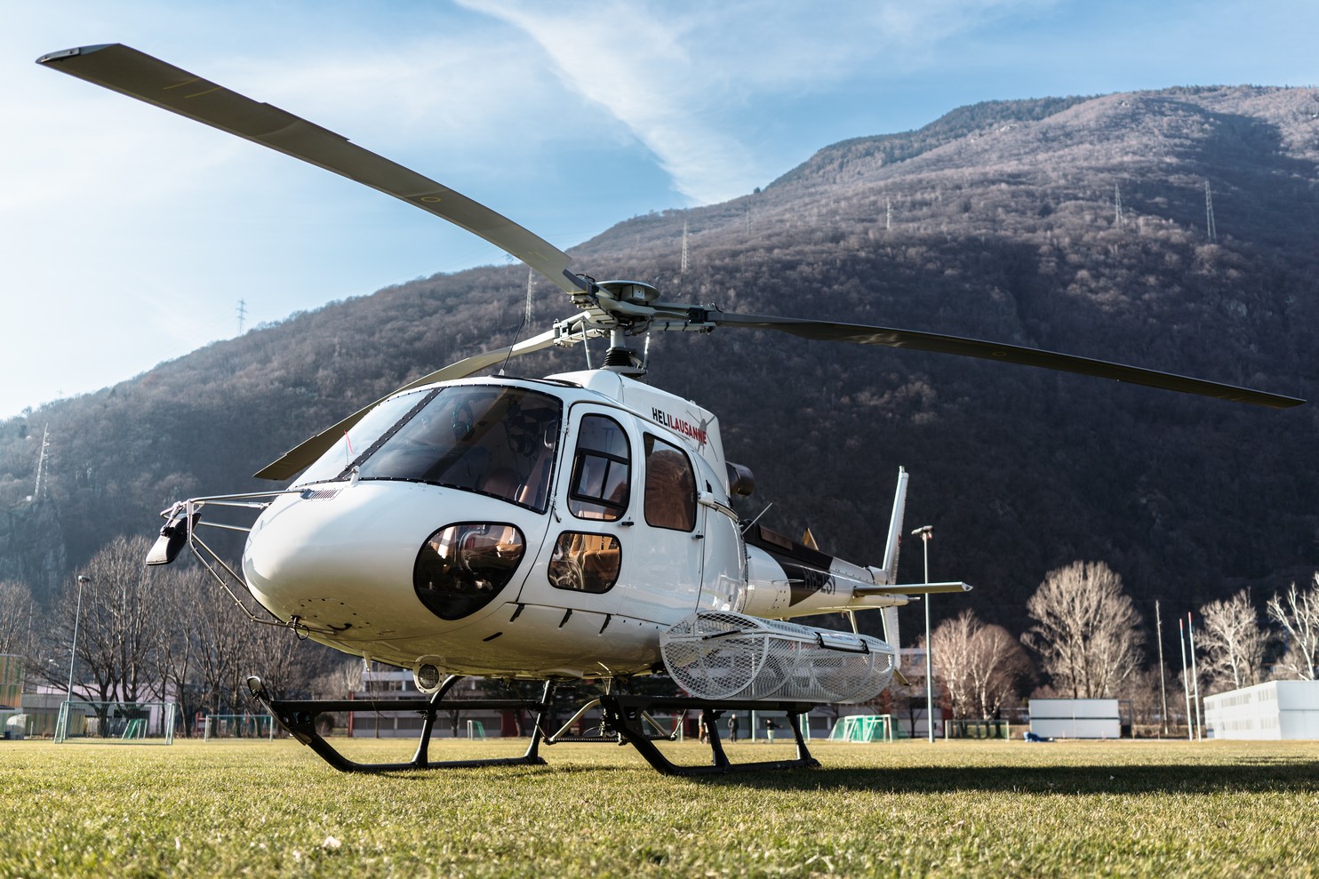 Helilausanne helicopter in Bellinzona (CH)