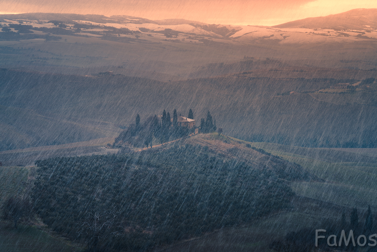 Snow at dawn