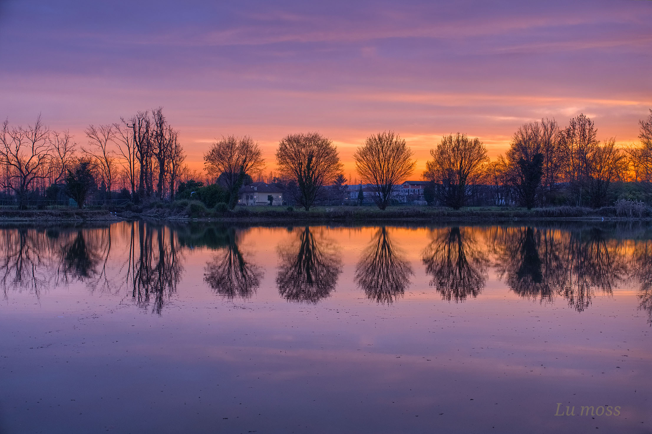 Sunsets in the mirror.