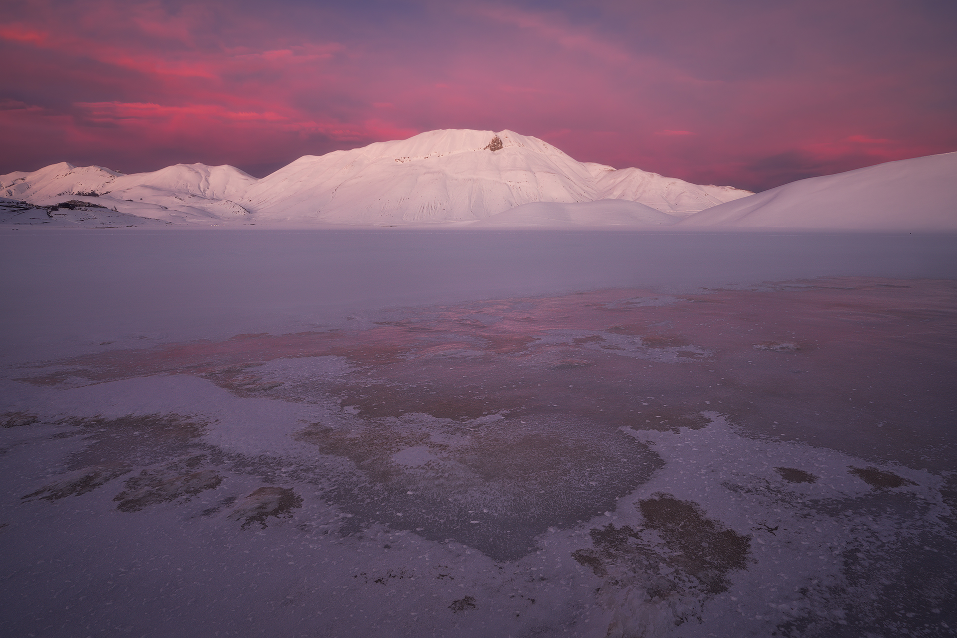 Sunset on the Plain of Castelluccio