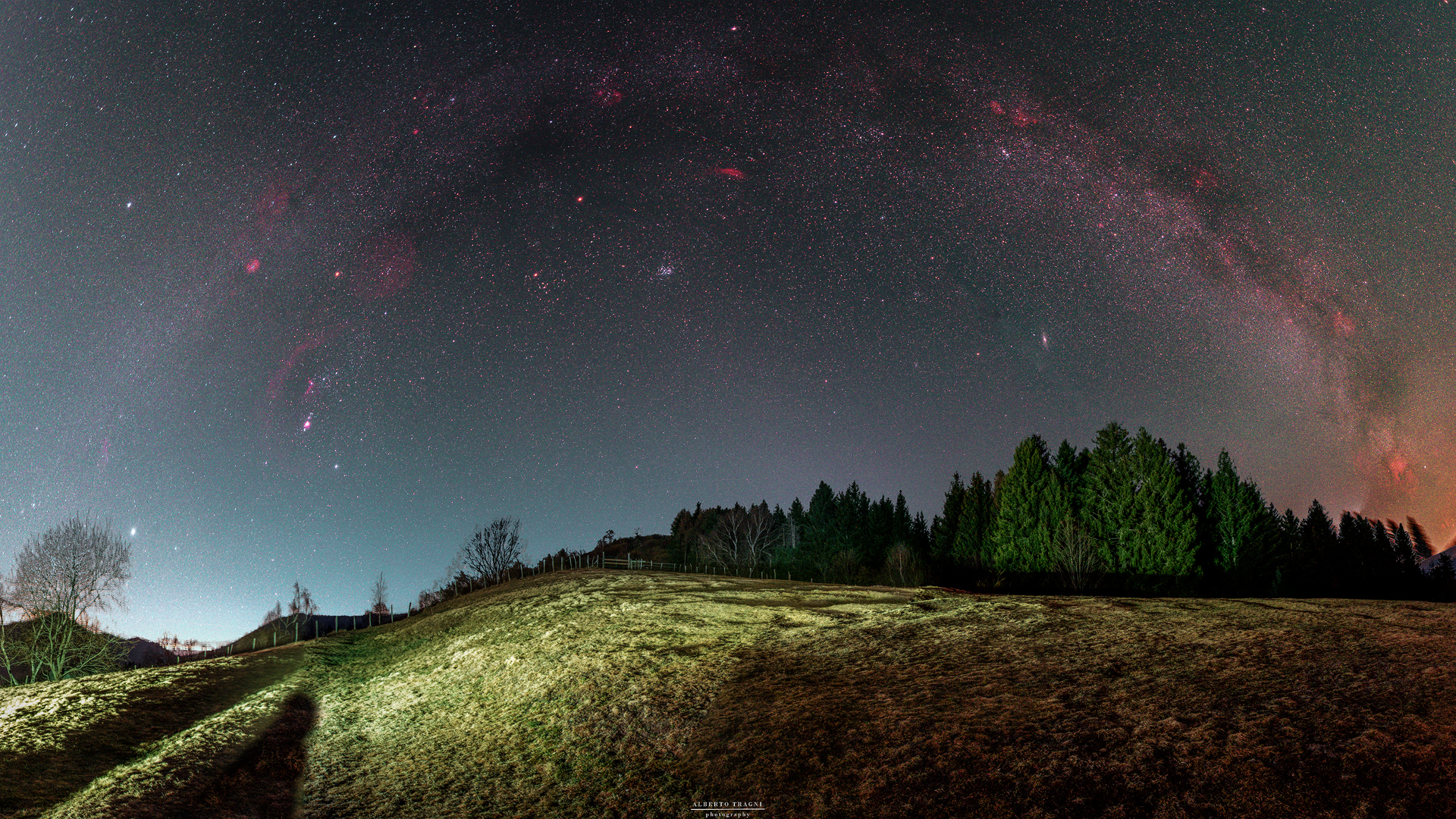 Via lattea invernale dalla Colma di Sormano
