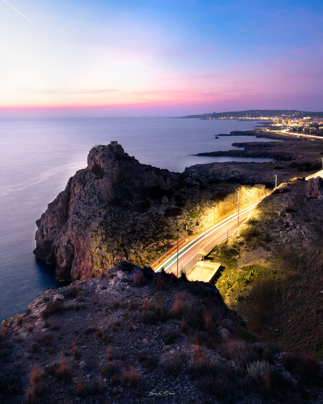 The mountain split from above