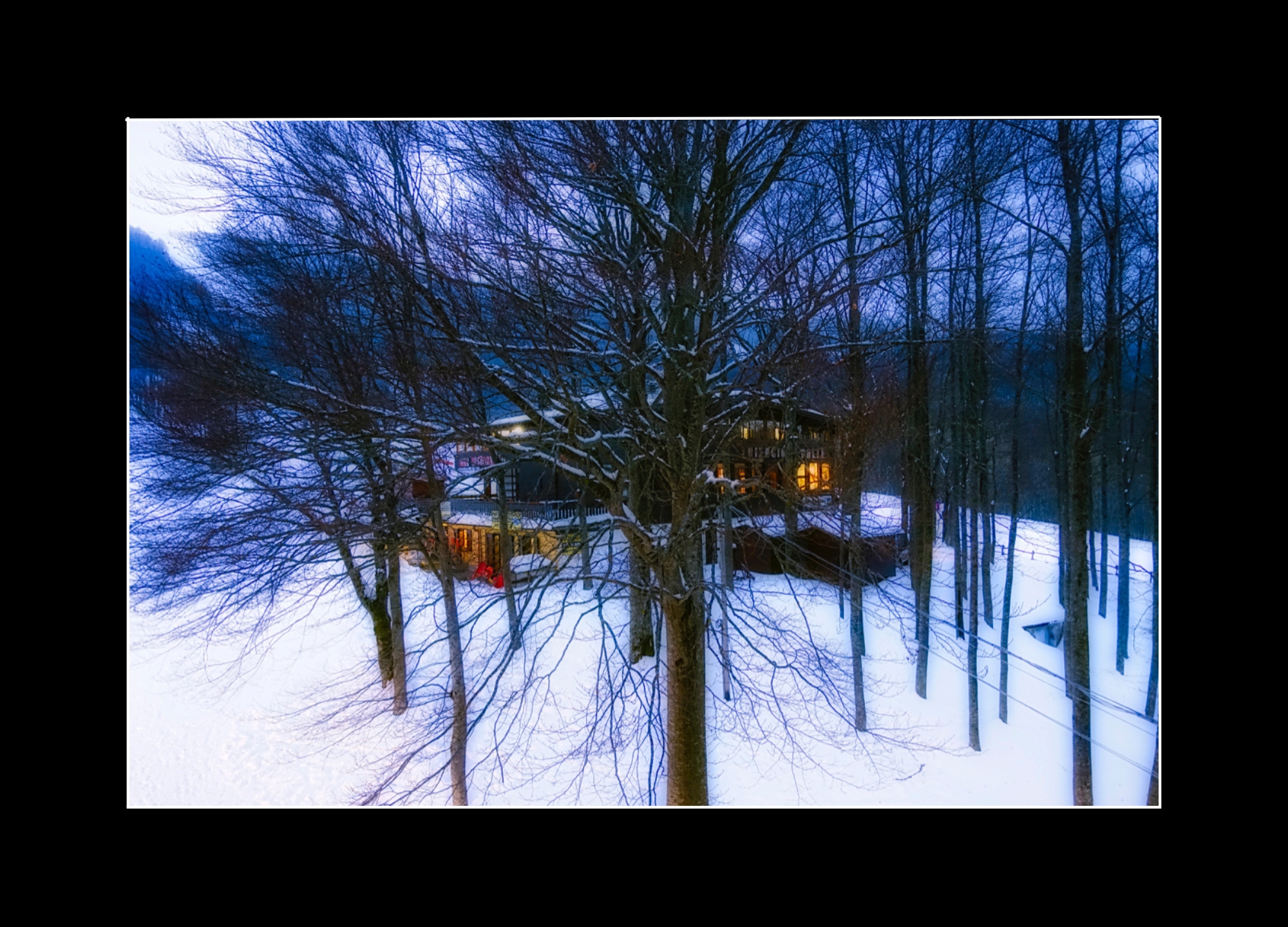 Blue hour on the snow
