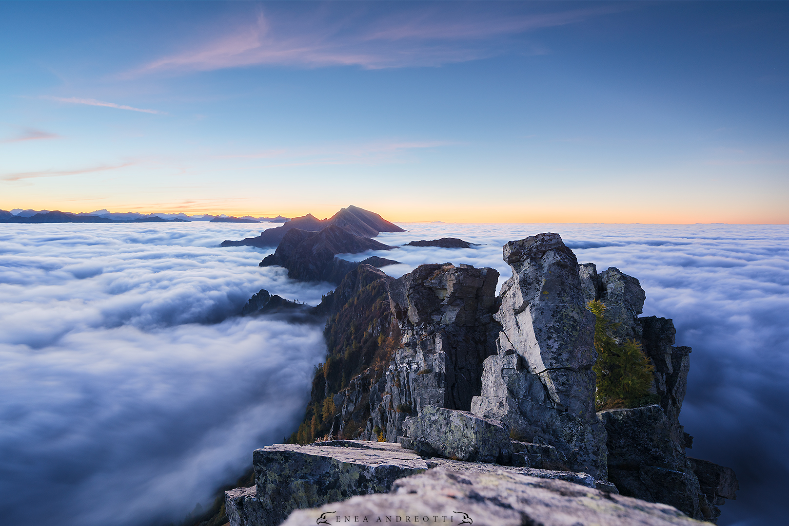 Sunrise above the clouds