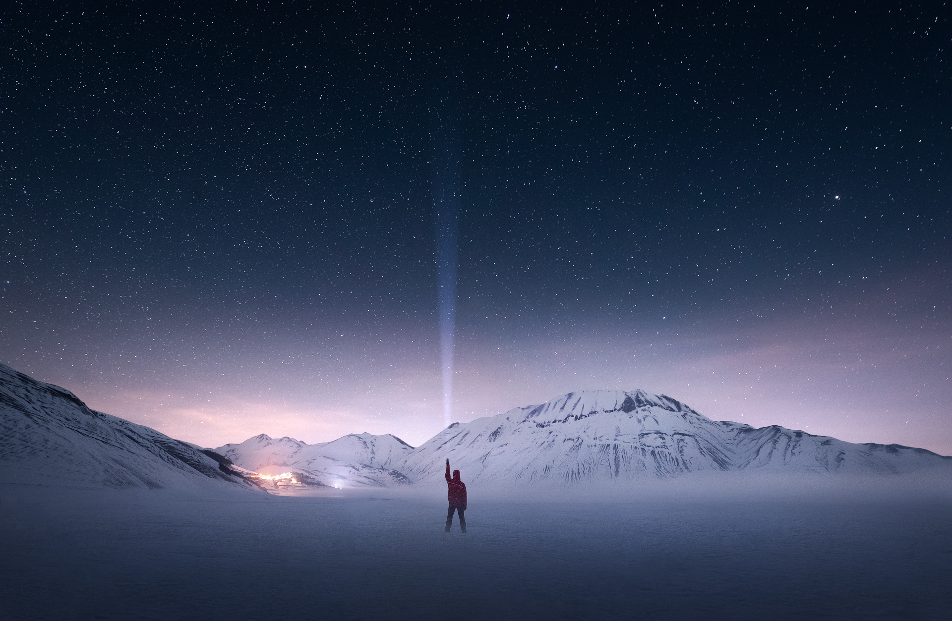 Castelluccio by night