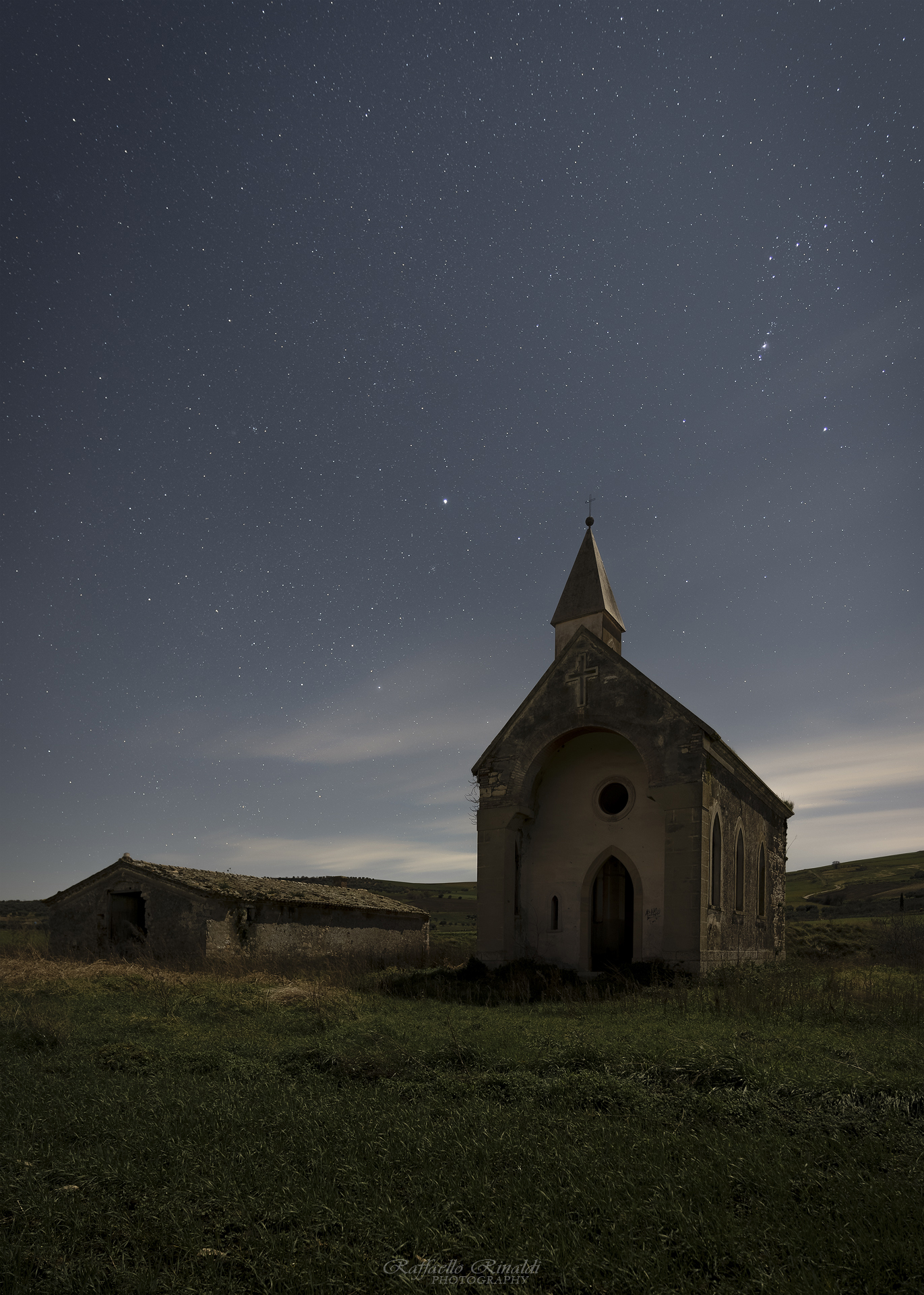 Constellation of Orion with Church