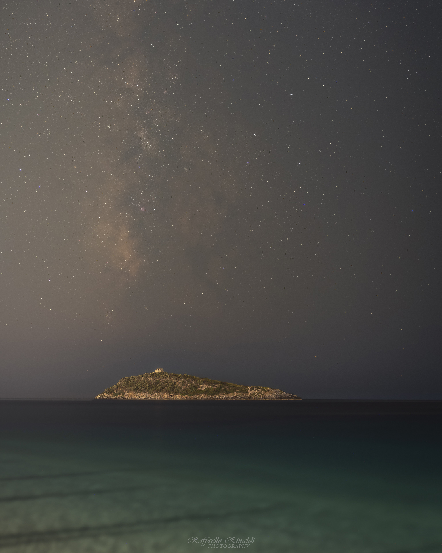 Cirella Island with Milky Way