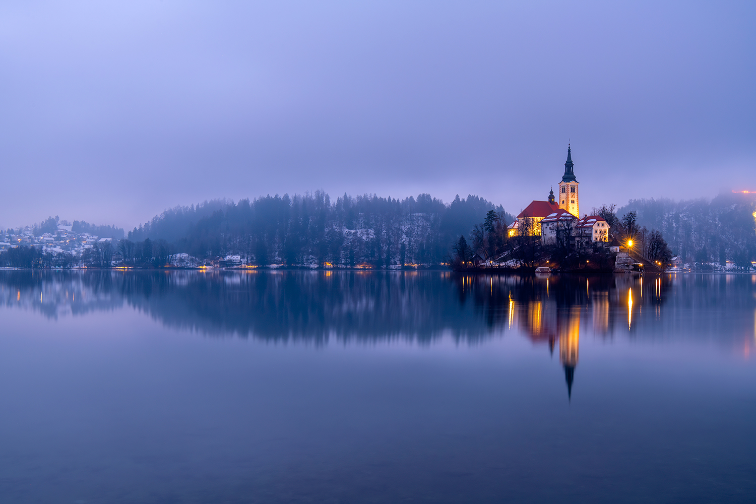Bled Island in winter