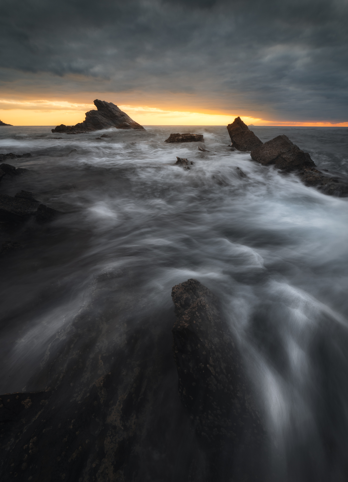 Lo scoglio al tramonto