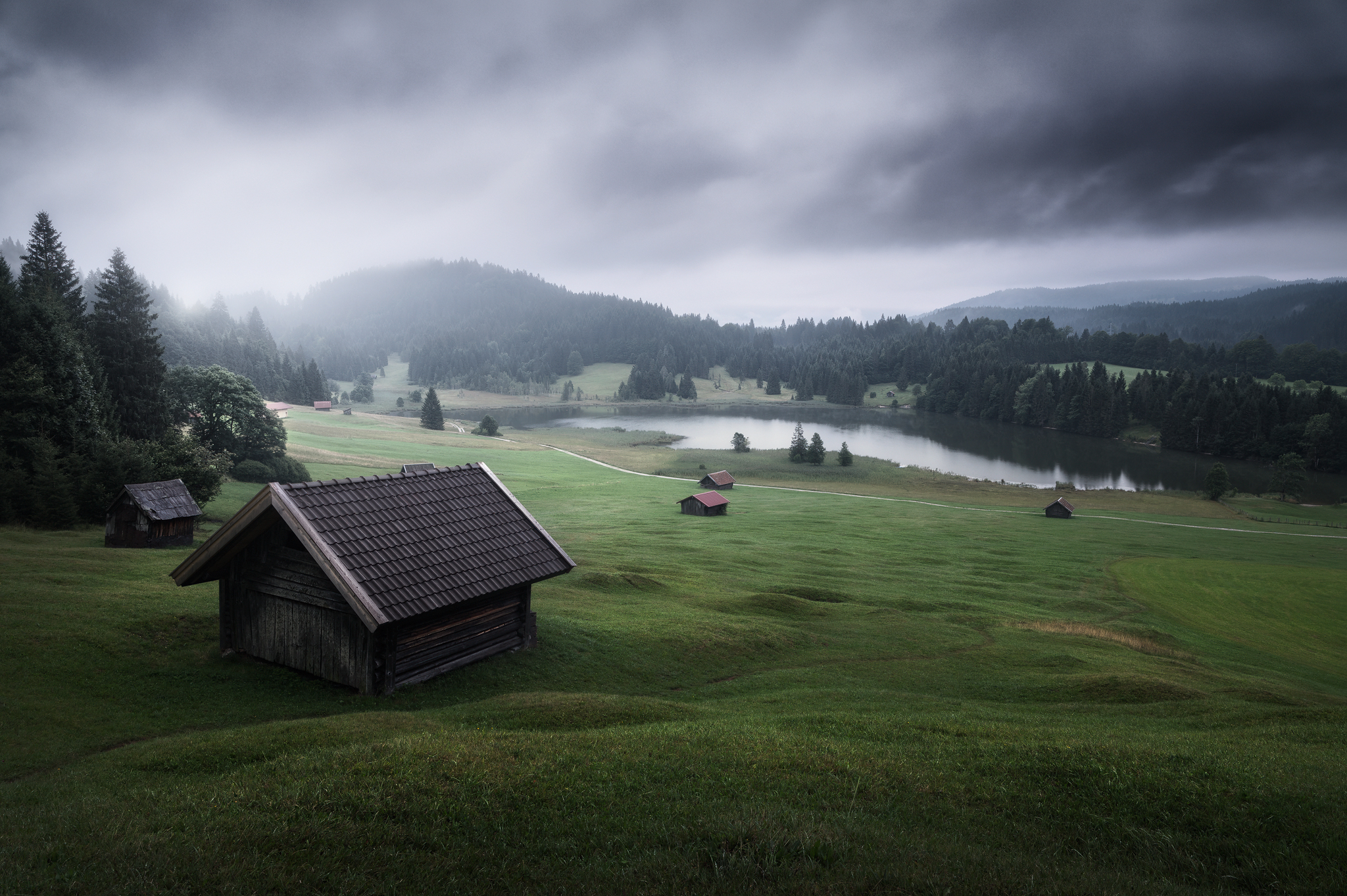 Dark dawn in Bavaria