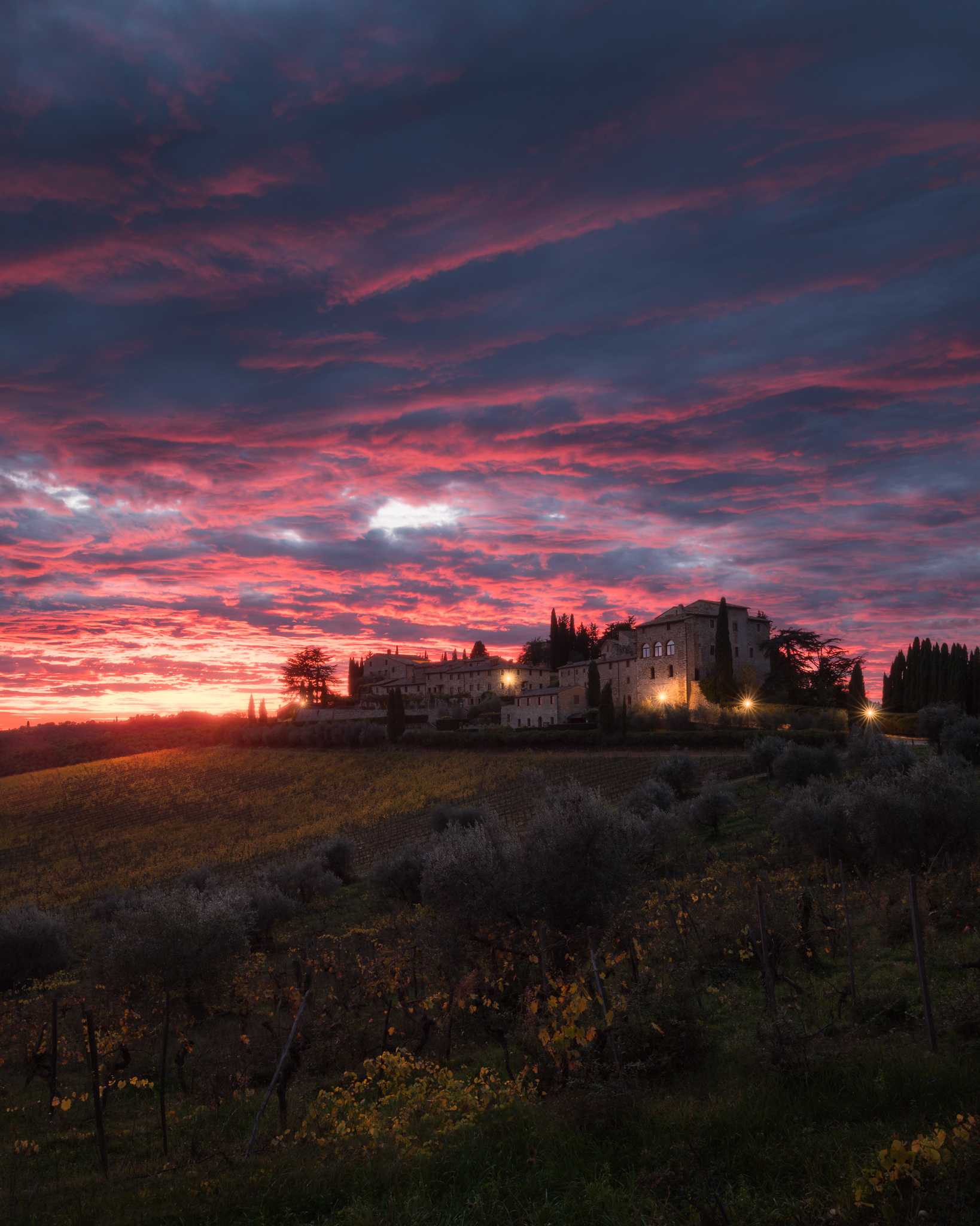 Dream sunset in Chianti