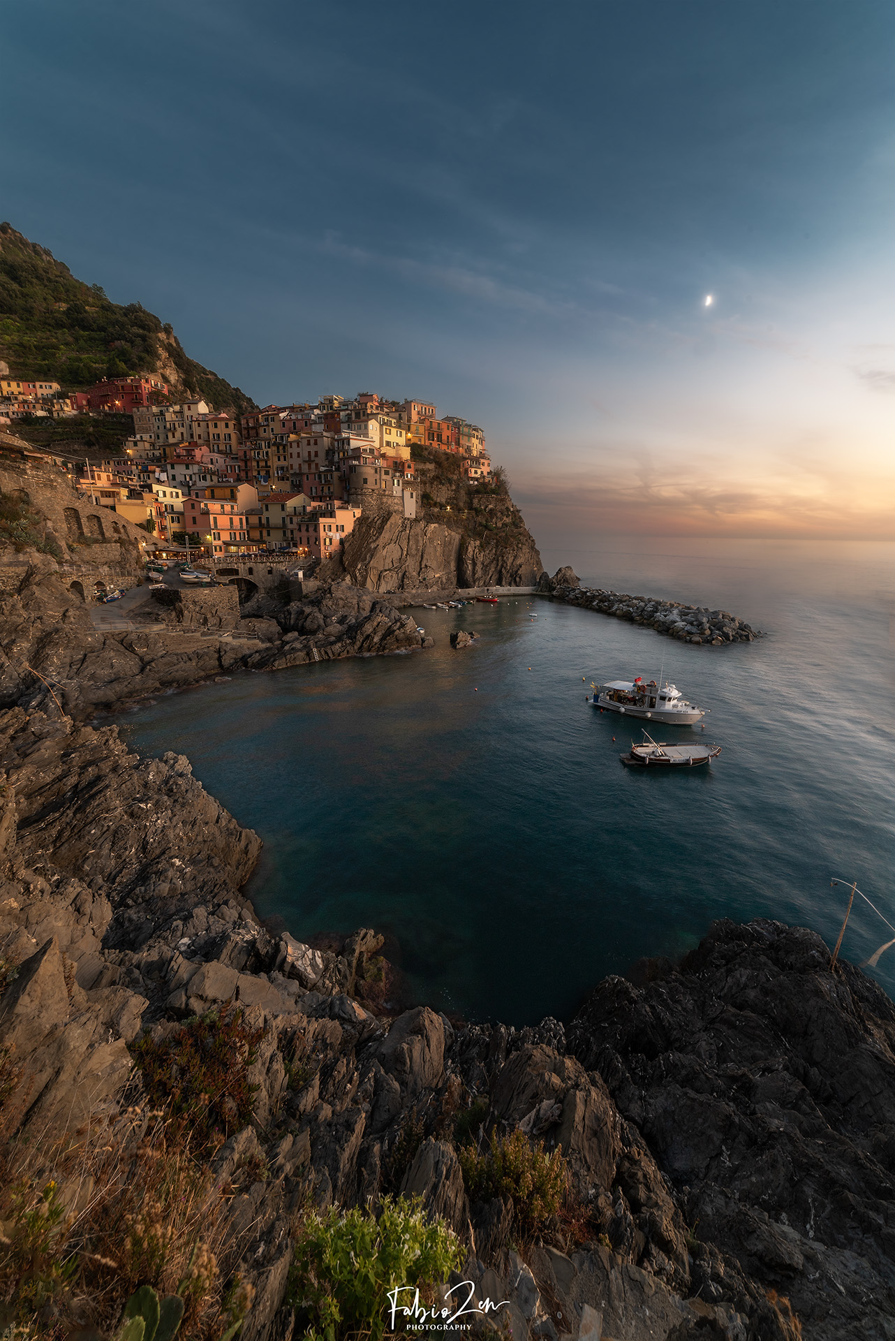 Manarola with tramonot
