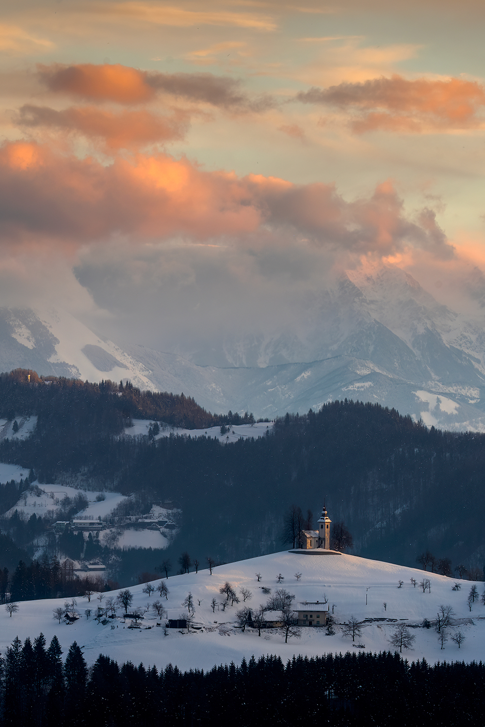 The church of Sveti Tomaz at dawn