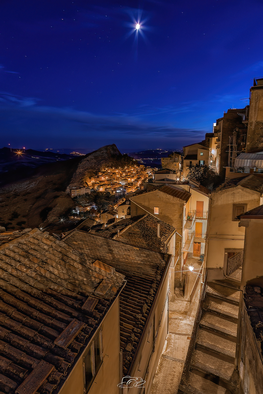 Troina in una mite serata autunnale