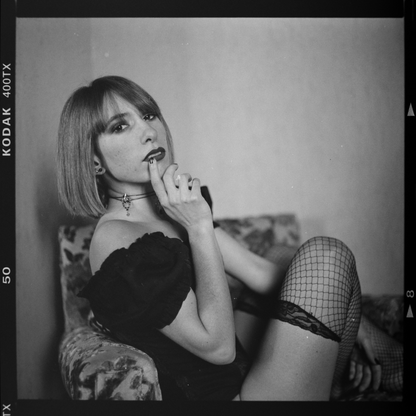 Do I have something on my lip? Here?