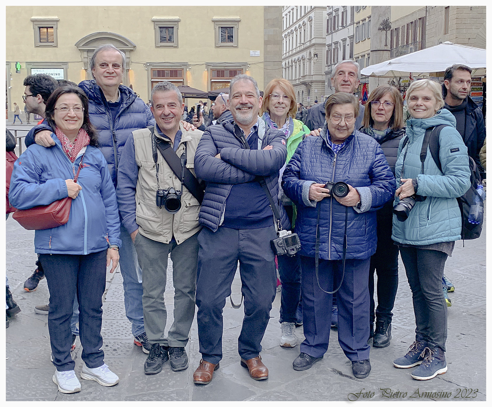 Il sole di Firenze su un gruppo matto di juzzini