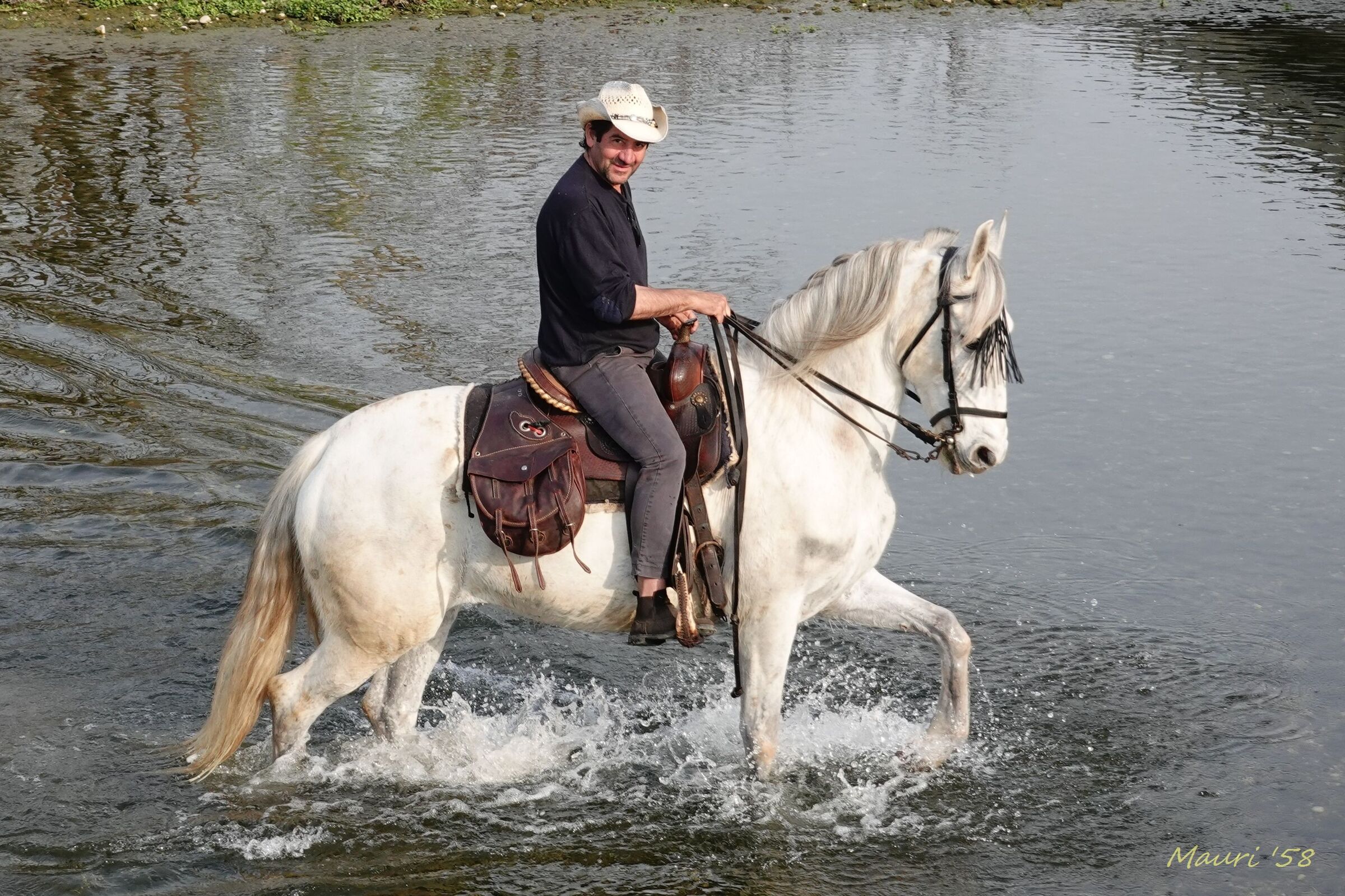 Fiero col suo bianco cavallo