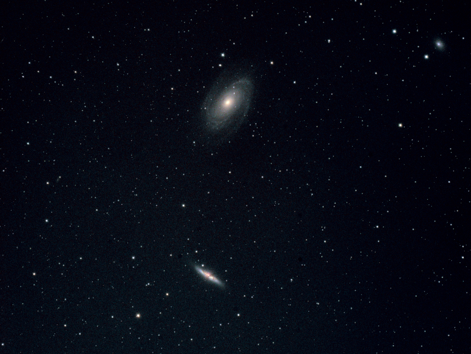 M81 M82 galaxies in the constellation Ursa Major