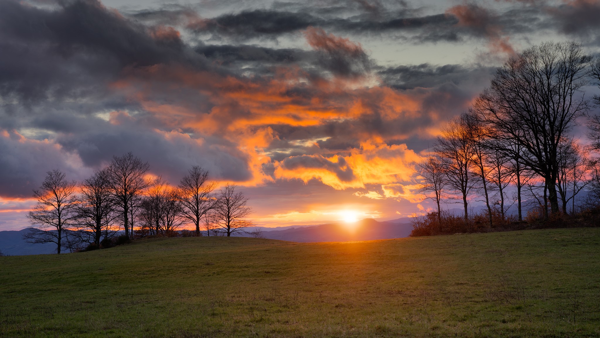 Sunset over the Umbrian hills