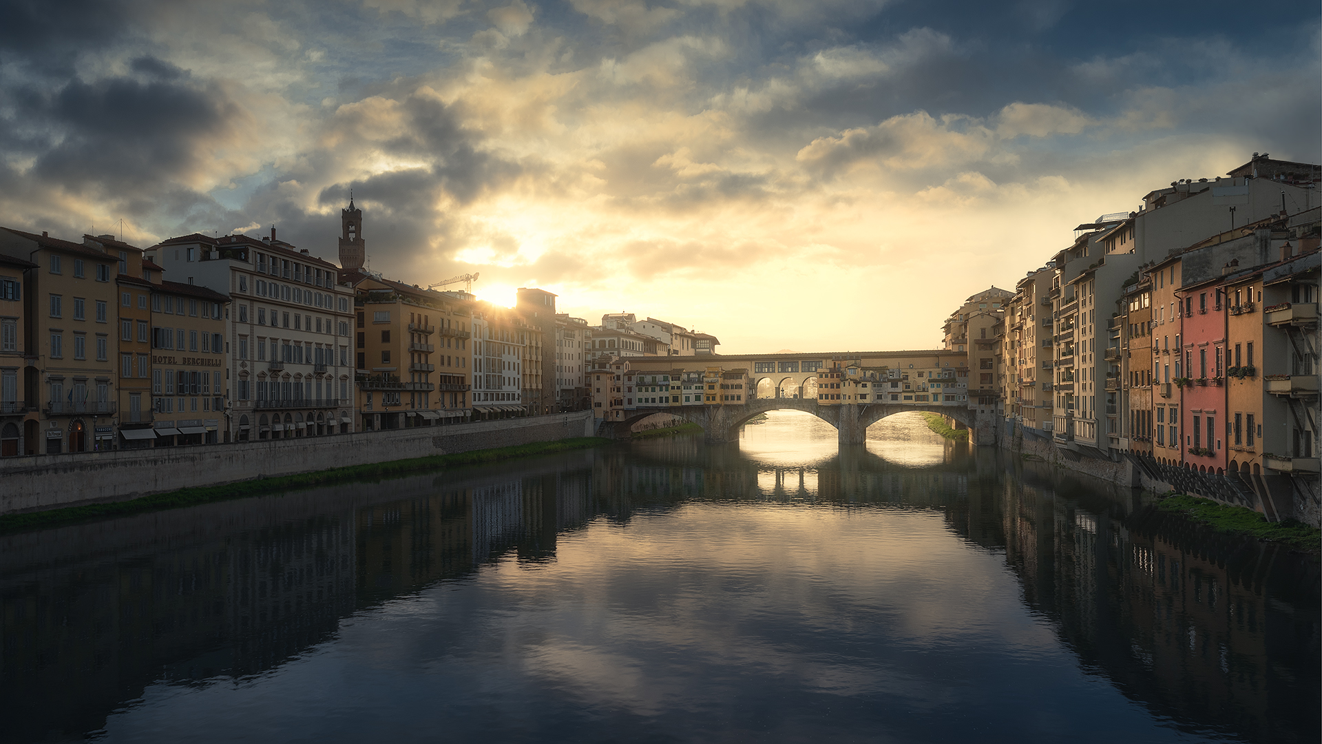 Sunrise on the old bridge