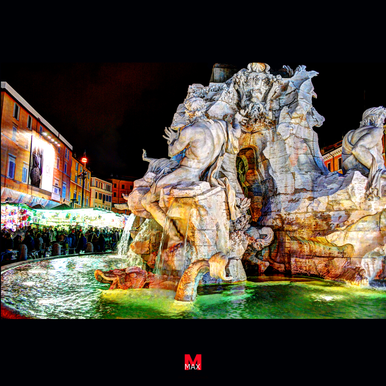 Roma - Piazza Navona - Fontana dei Quattro Fiumi.