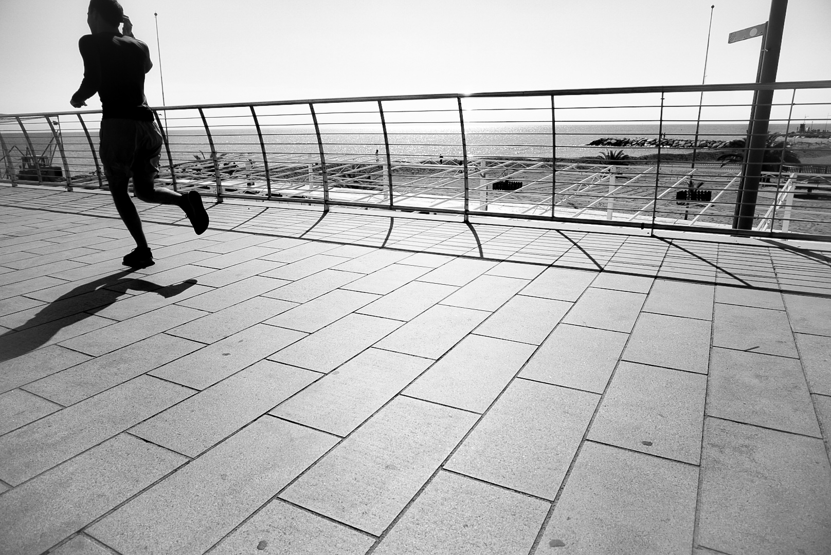 Running in the pier