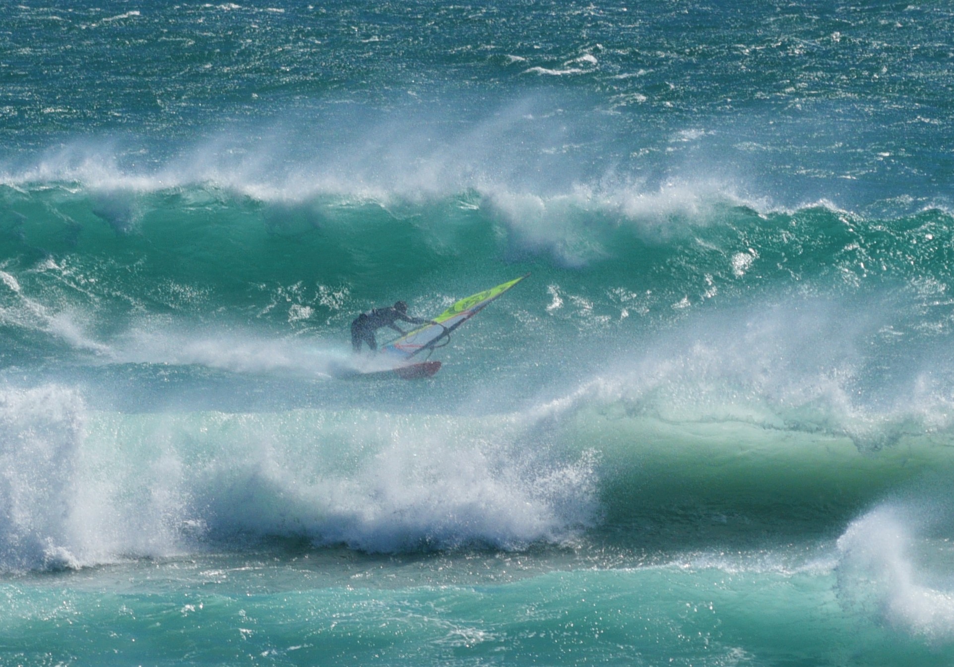 Windsurfing in Haakgat Cape Town