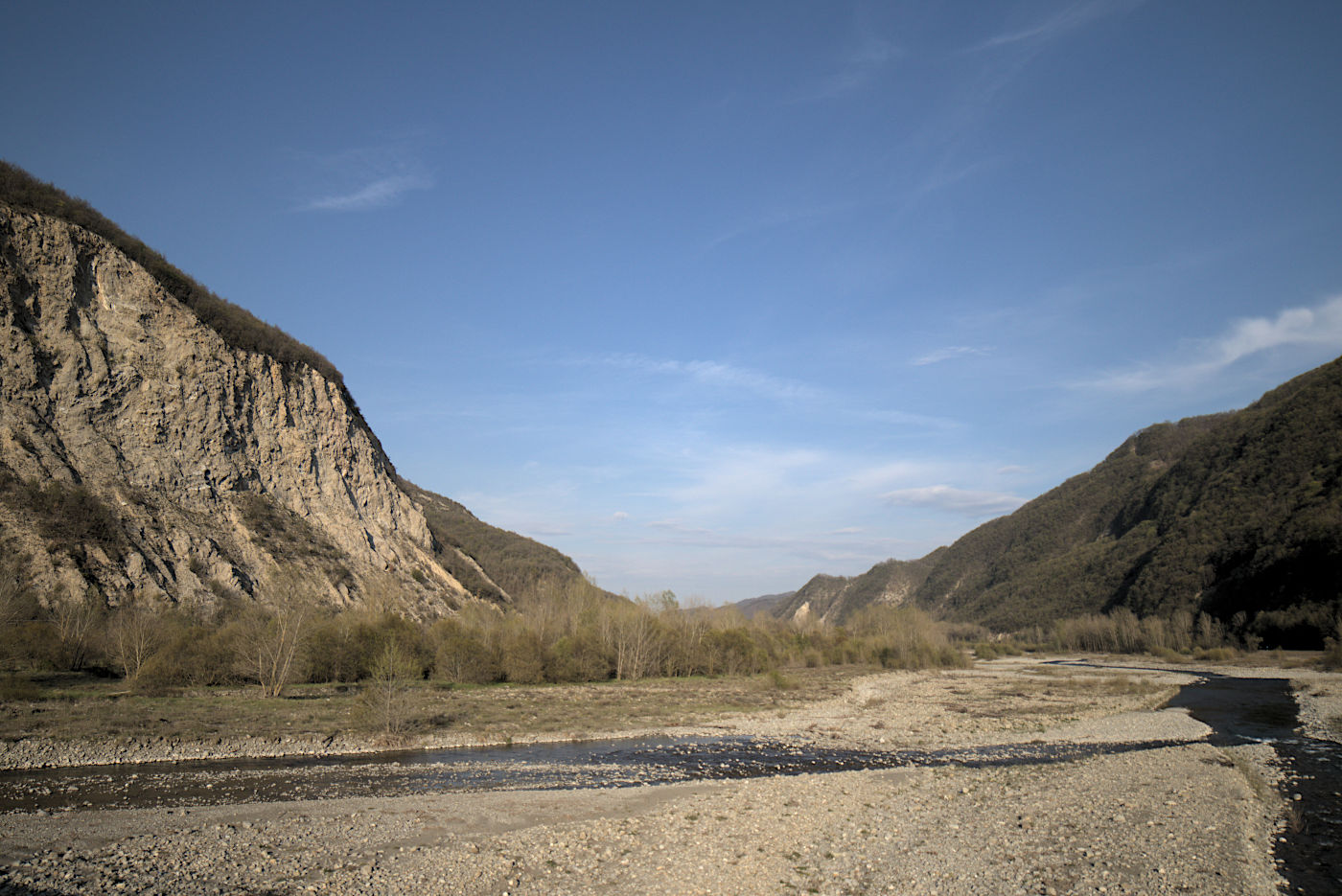 Gessi triassici nell'alto corso del fiume Secchia
