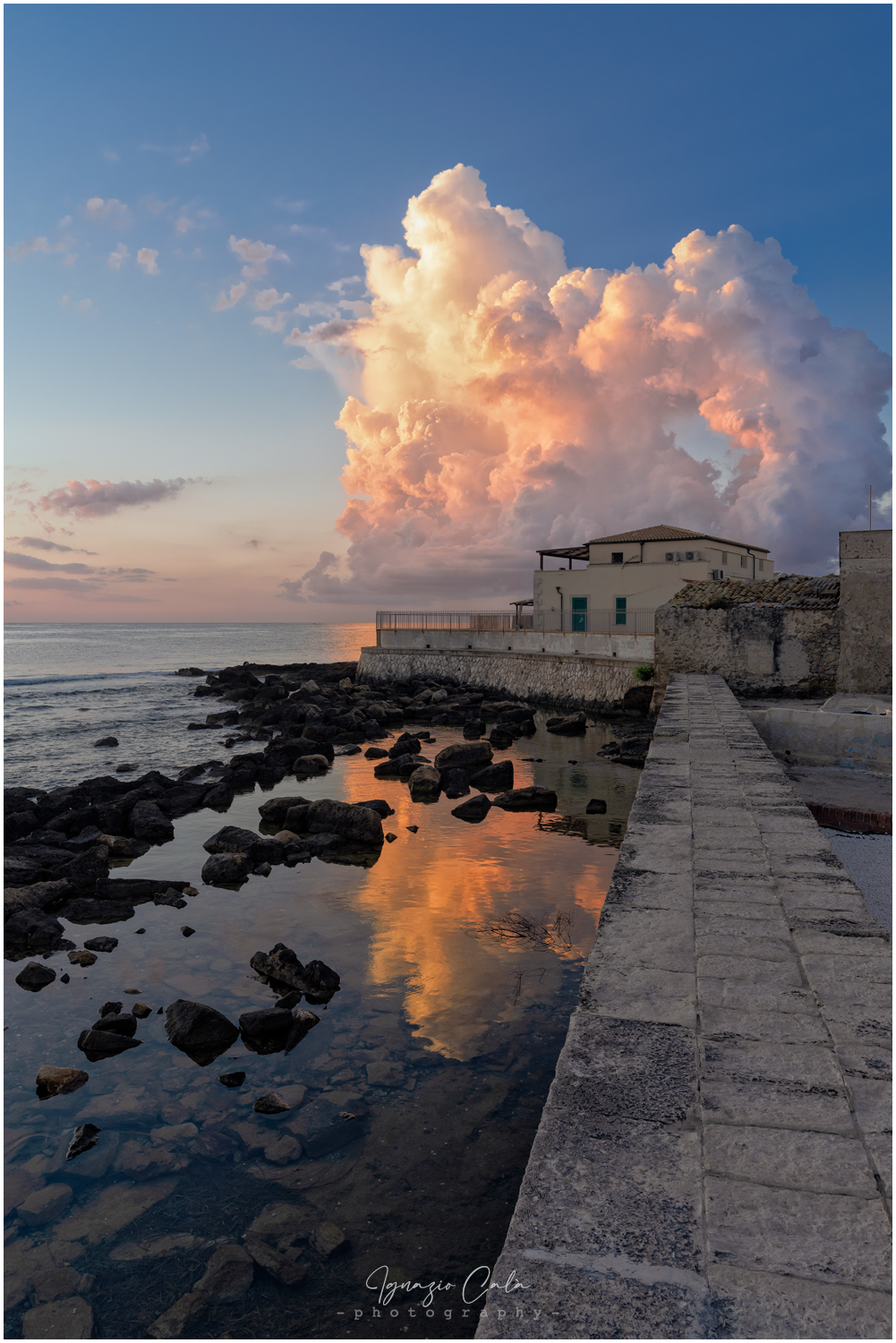 Nuvole tinte di rosa