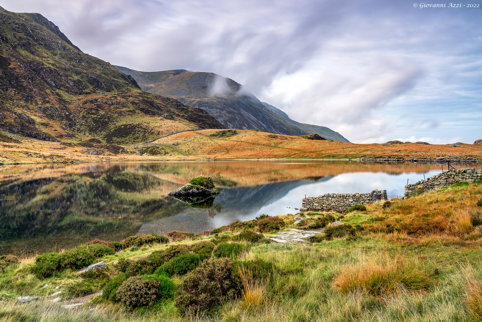 Glimpse of Welsh mountains