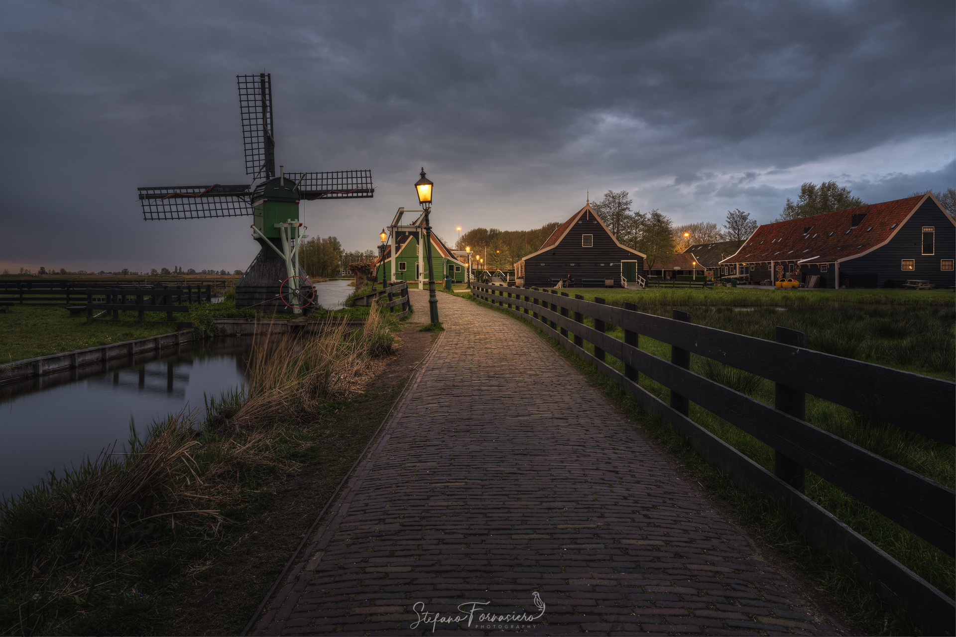 Zaanse Schans all'ora Blu
