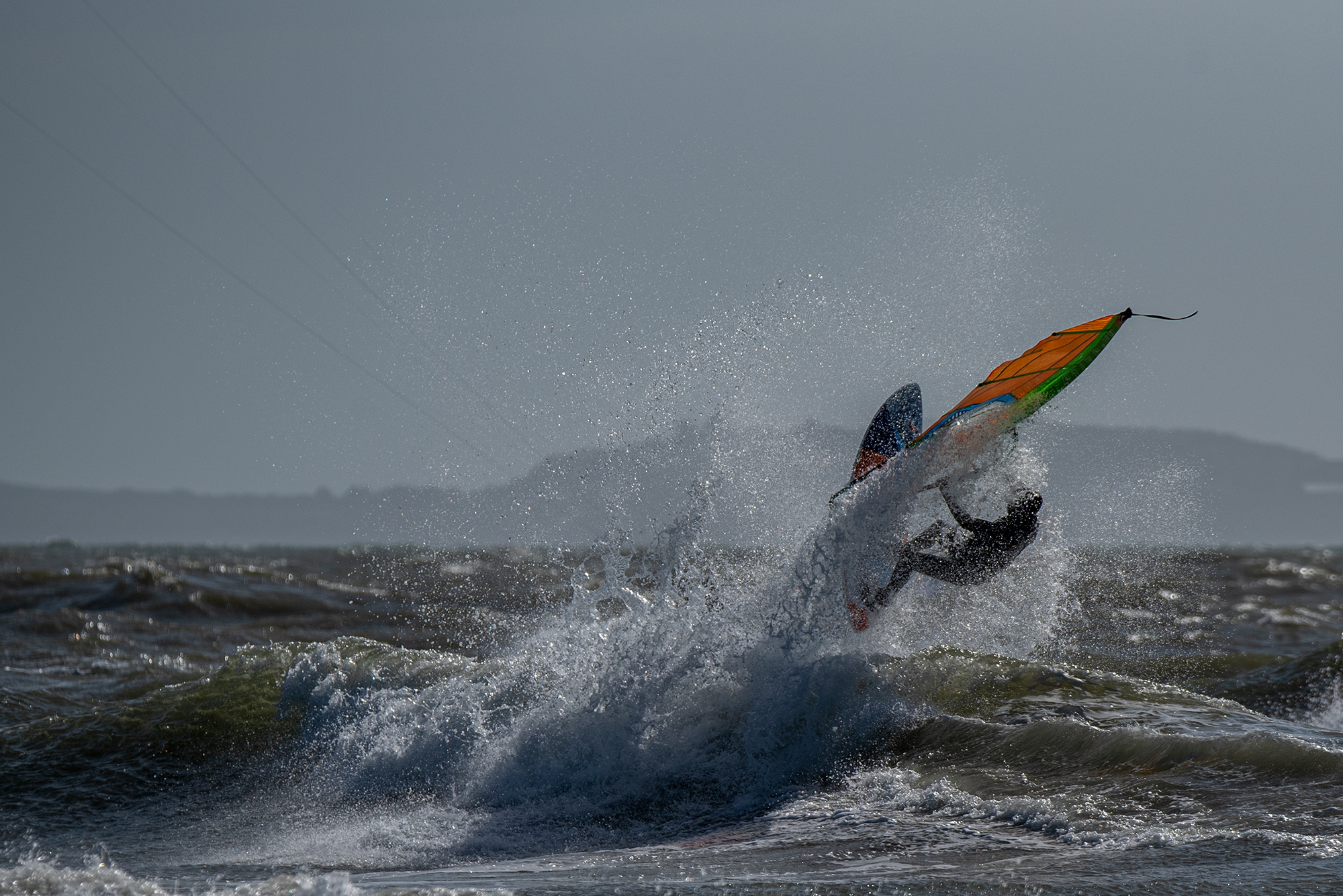 Wind surfing in the Gulf of Follonica.