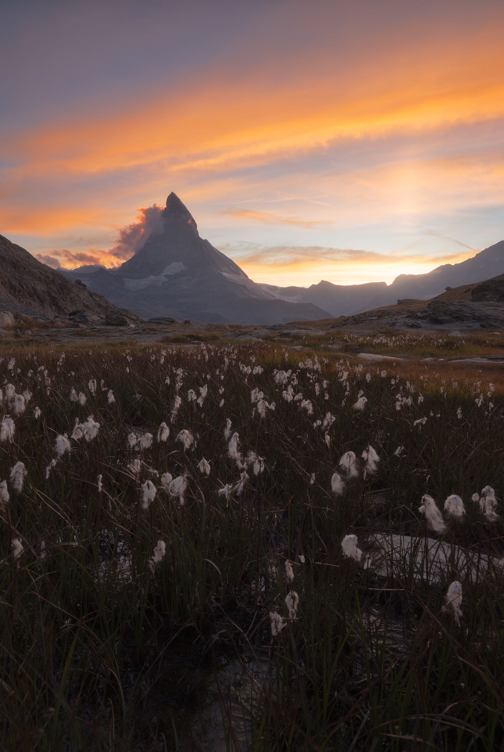 Matterhorn on fire