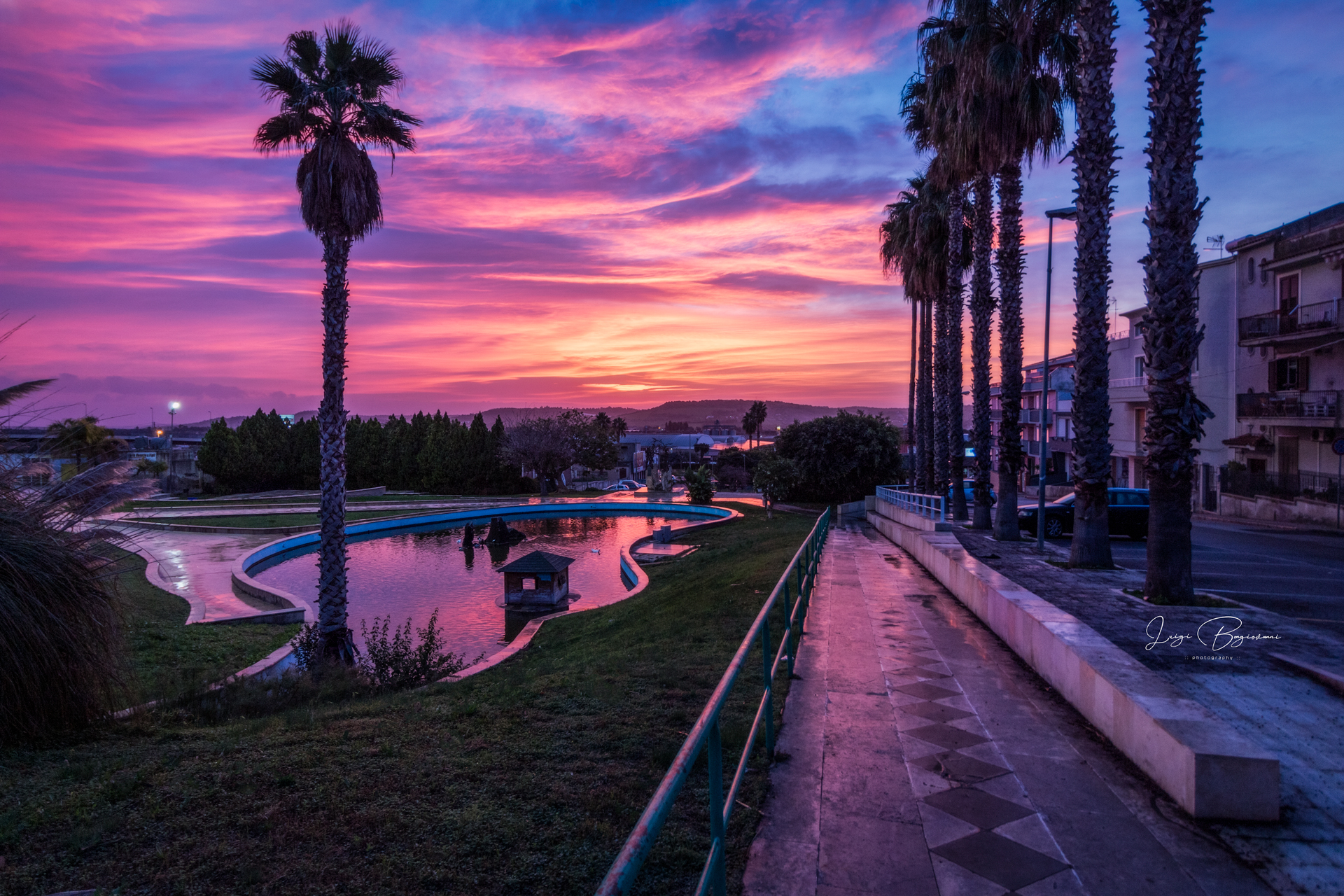 Alba al verde a valle di Rosolini