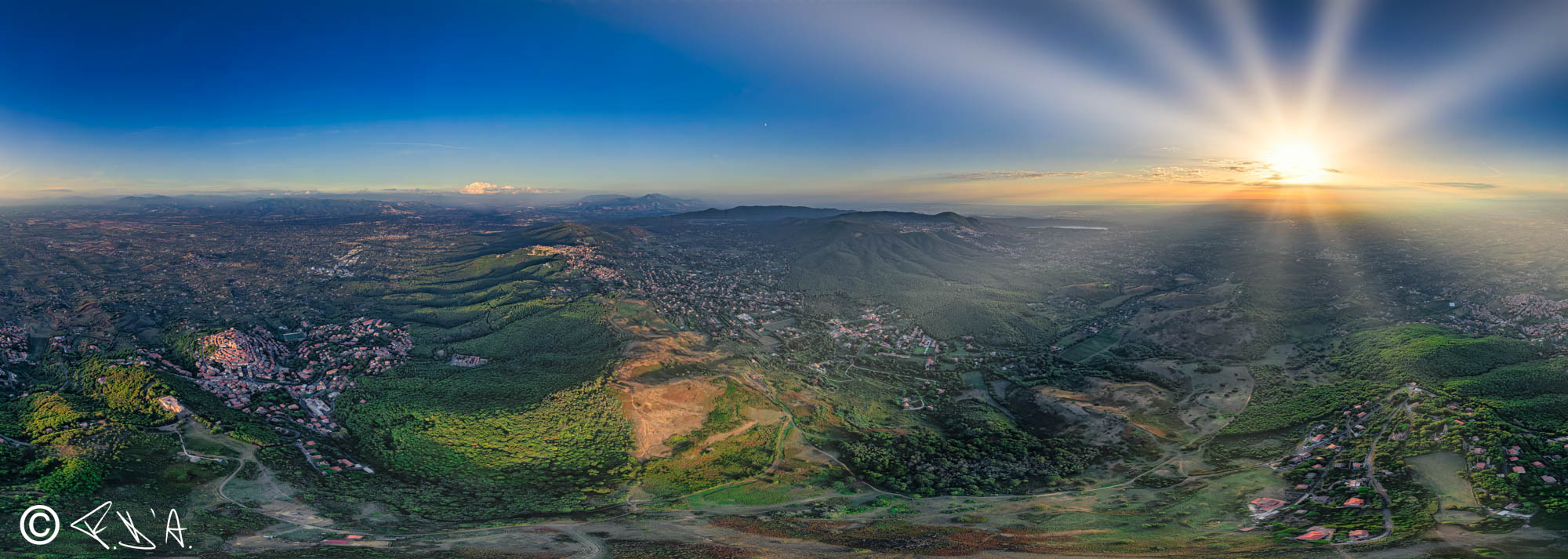 Montecompatri and the valley of the donkey hill