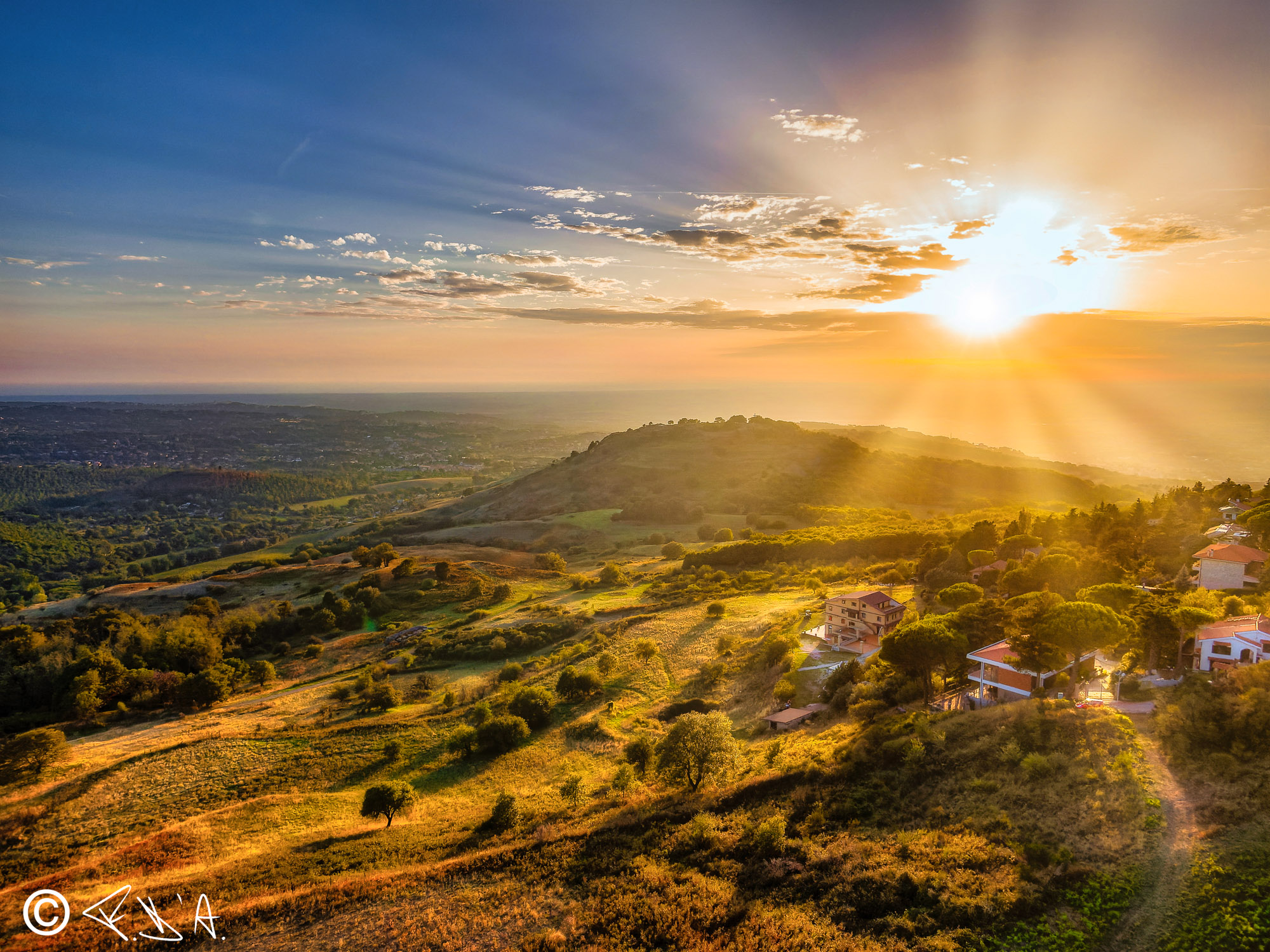 Sunset over Tusculum