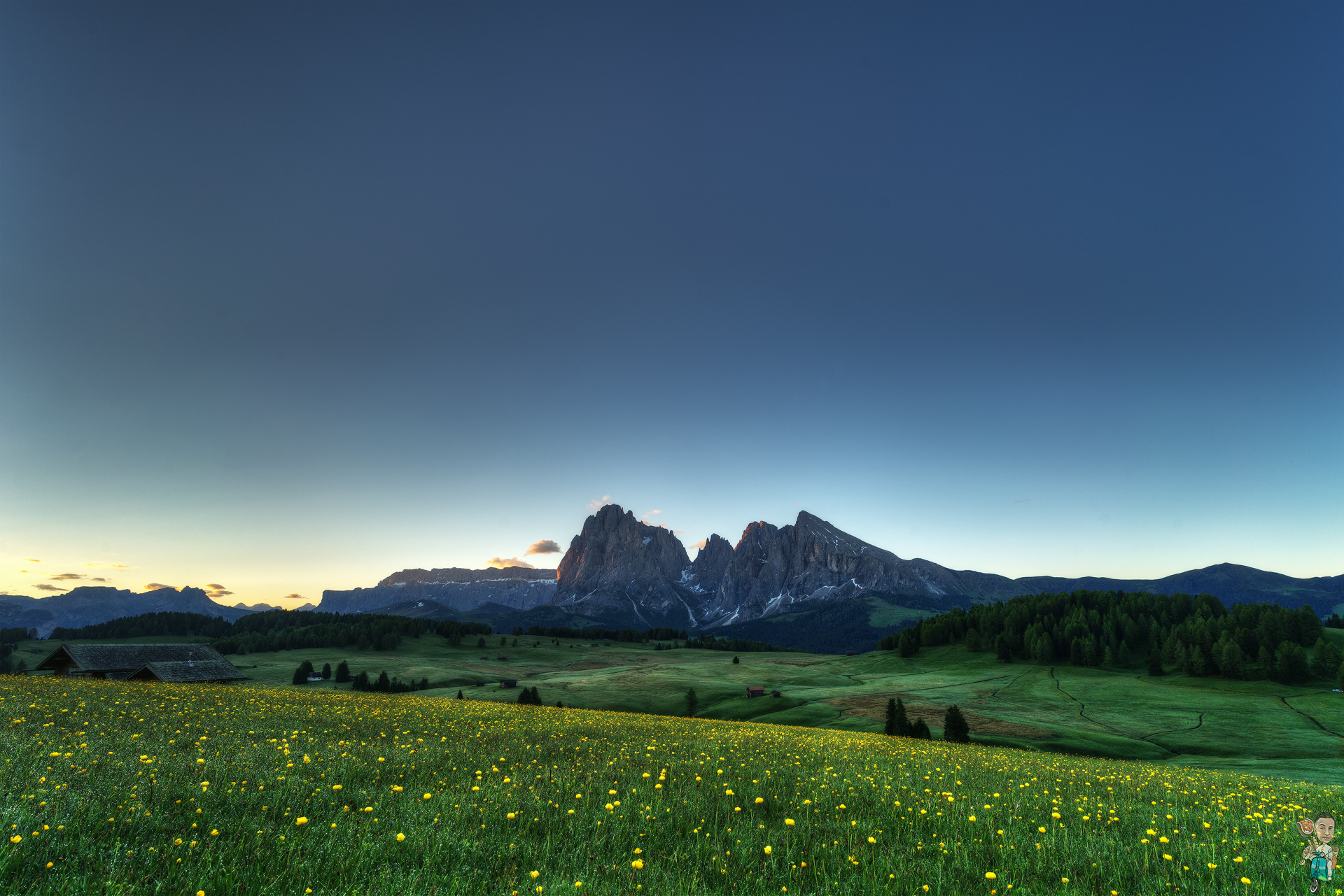 Sunrise Alps of Siusi