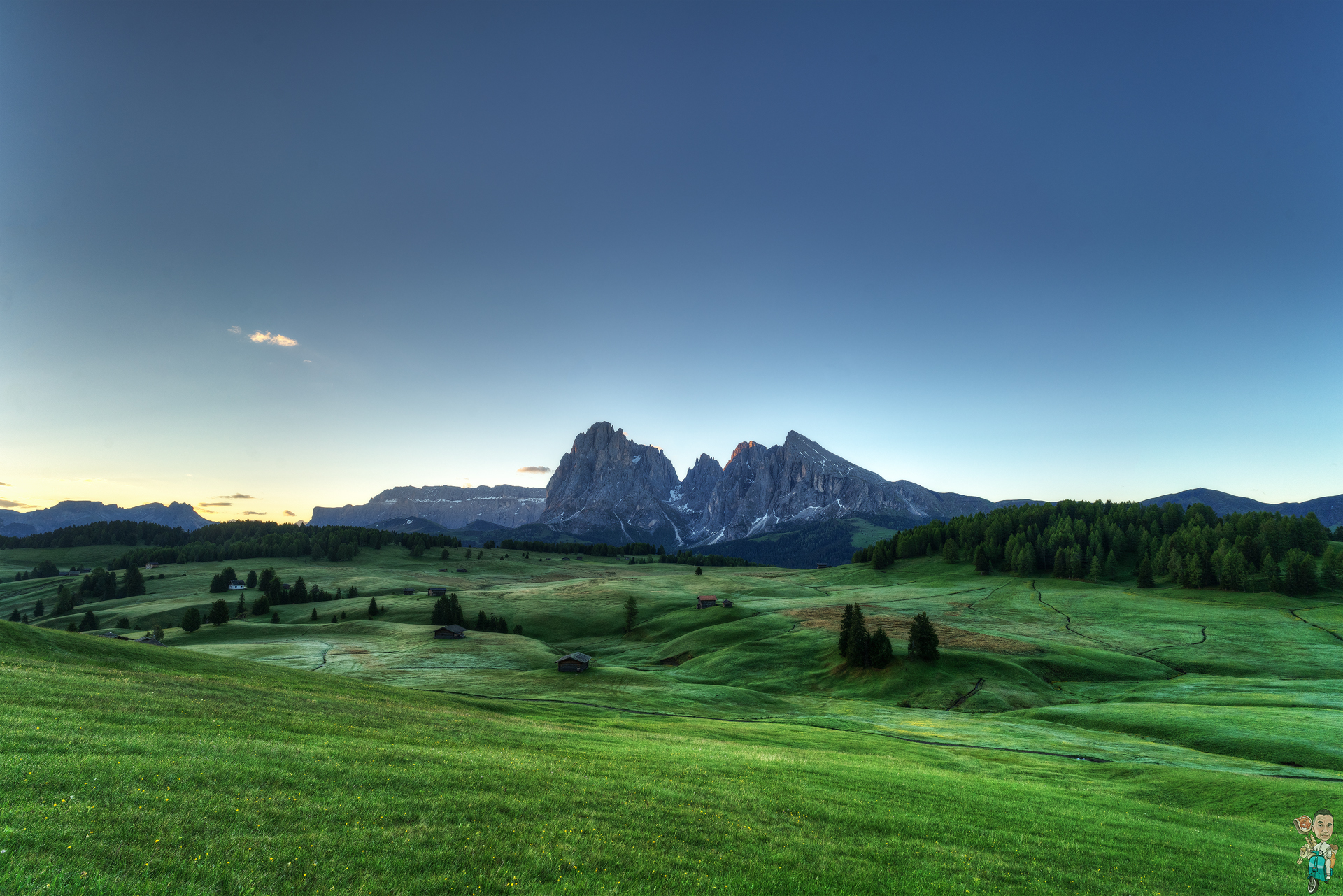 Sunrise Alps of Siusi