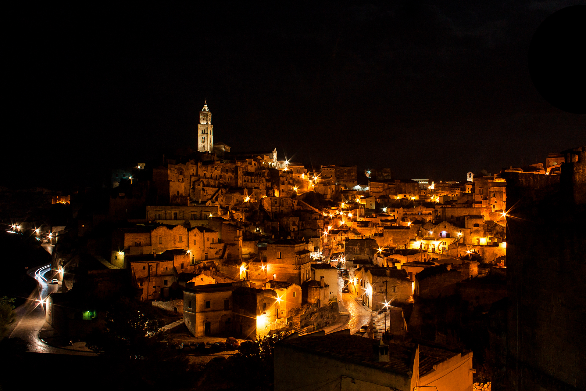 La sera a Matera