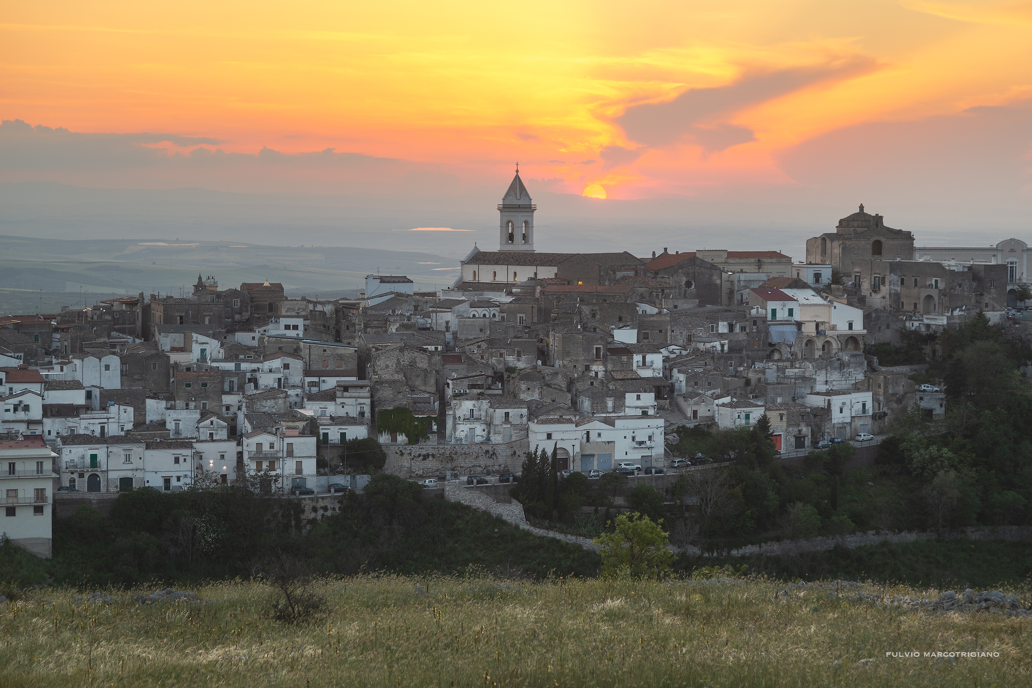Minervino Murge al tramonto