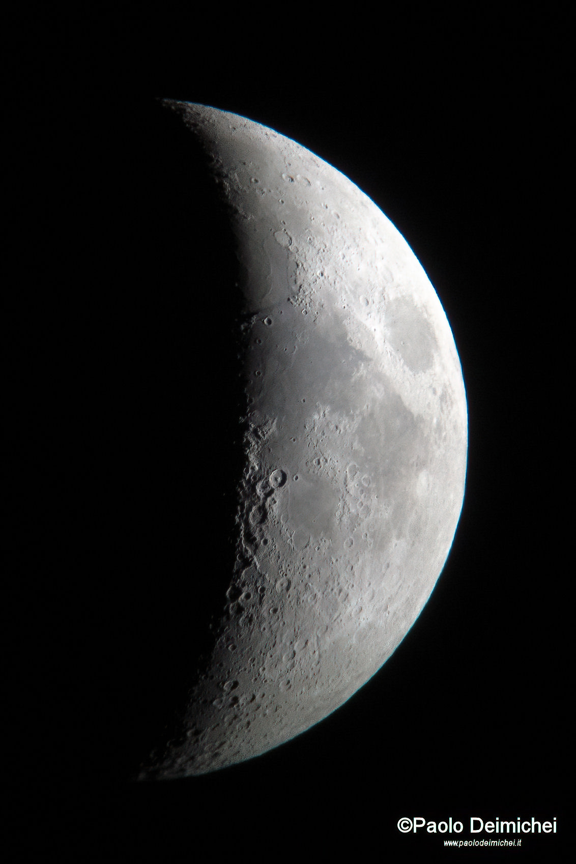 Crescent moon from the Celestron Nexstar 127 slt telescope
