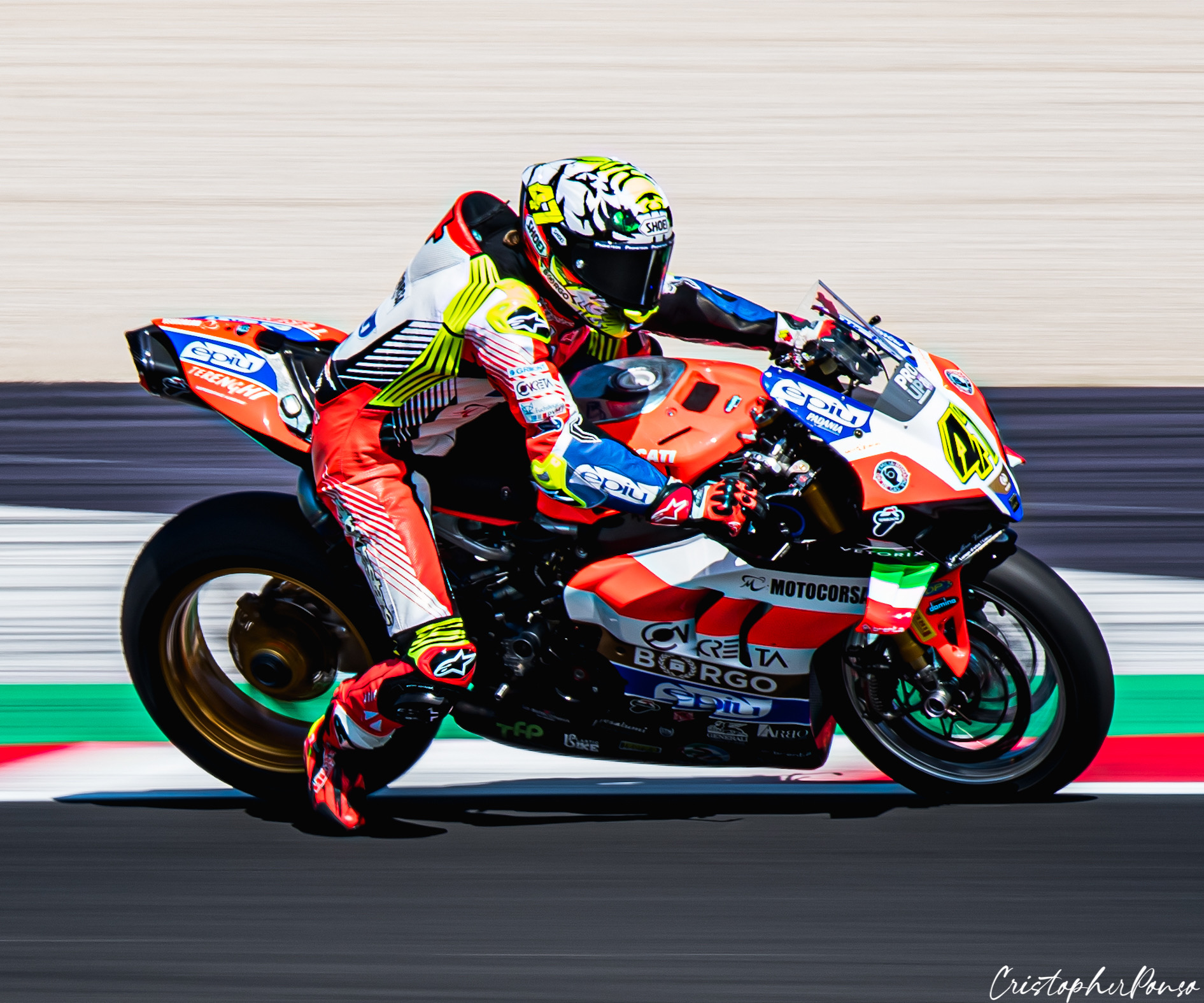 Axel Bassani bend of the Misano wagon