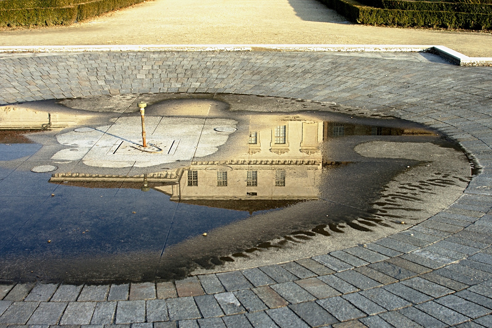 The Royal Palace of Venaria: partial reflection due to droug...